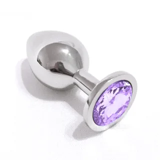 Buttplug aus Metall mit Kristall L