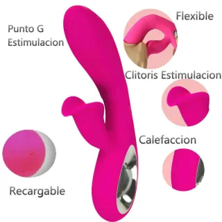 Vibrator Daro mit Zugring Fuchsia 20 x 3,9 cm