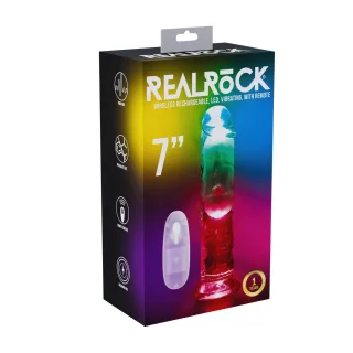 Realistischer Vibrator mit LED 18 cm