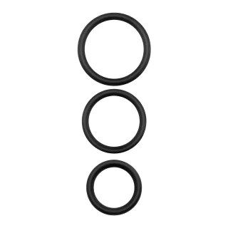 Penisring-Set Bandoleros aus Silikon Schwarz 10 x Ø 5 cm