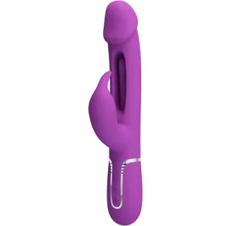 Rabbit-Vibrator Kampas 3-in-1 mit Zungenfunktion Lila 23,2 x 3,7 cm