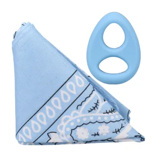 Penisring Rock Solid The Code mit Bandana Hellblau 7 x Ø 4,6 cm