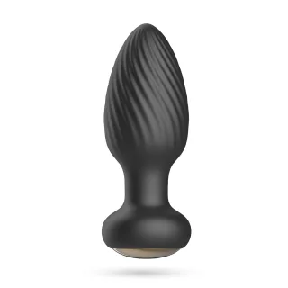 Analplug Twister mit Rotation und Fernbedienung Schwarz