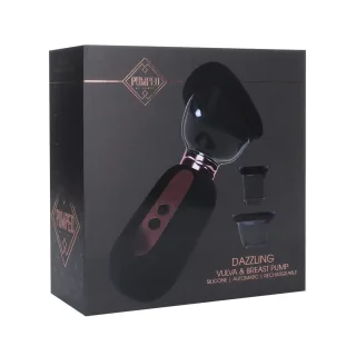 Vulva- und Brustpumpe Dazzling mit Akku Schwarz