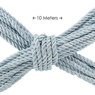 Bondage-Seil aus Polyester Pastellblau 10 m