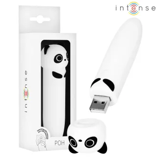 Vibrator Intense Poh Bullet Panda mit USB-Stecker Weiß 10 x 2,2 cm