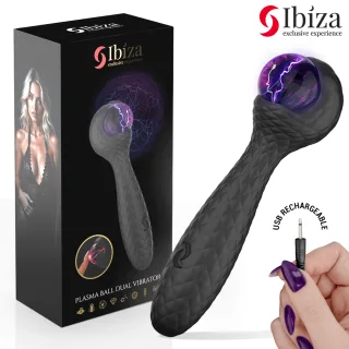 Vibrator Ibiza Technology Plasma Ball mit Leuchtkugel Schwarz