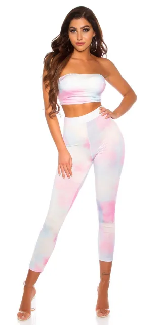 SEXY MATCHING-SET MIT WATERCOLOR PRINT