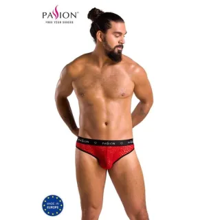 Slip Mike Passion Men mit Ornamentmuster Rot S/M