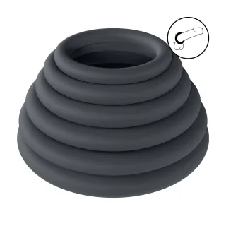 Penisring-Set Silikon 6-teilig Schwarz 4,5 x Ø 4,5 cm