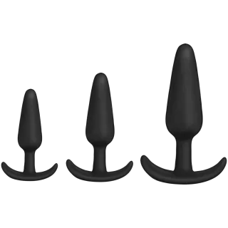 Anal-Set Merci Anal Essentials Trainer Silikon 3-teilig Schwarz 10,2 bis 15,2 cm