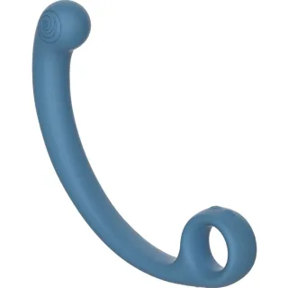 Vibrator Axi mit Ring und Schneckenkopf Blau
