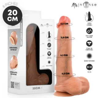 Realistischer Dildo Bruce M mit Hoden Natur 20 x 4,5 cm