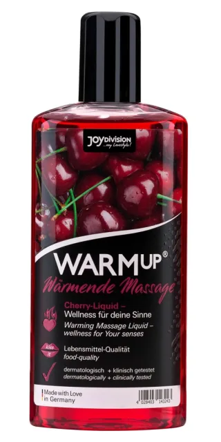 Joydivision WARMup Massageliquid mit Wärme-Effekt und Kirscharoma 150 ml