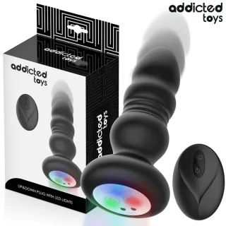 Analvibrator rotierend mit LED und Fernbedienung Schwarz 11,9 x 3,7 cm