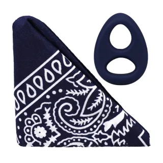 Penisring Code Silikon mit Bandana Marineblau 6,6 x Ø 4,6 cm