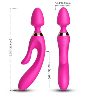 Massagestab Rabbit Fuchsia 23,6 cm