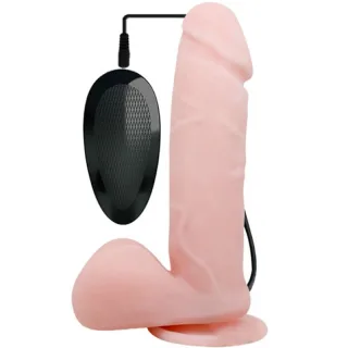 Realistischer Vibrator Oliver mit Rotation Natur