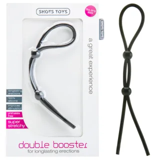 Penisring Double Booster verstellbar Schwarz