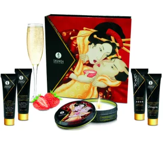 Set Shunga Secret Geisha Erdbeere und Cava