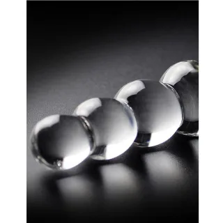 Dildo Icicles Glas mit Kugeln Klar 22 x 2,5 cm