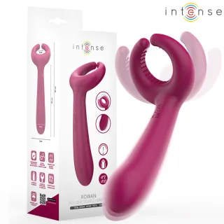 Paarvibrator Intense Rowan mit gegabeltem Kopf Beere 18,7 x 3,5 cm