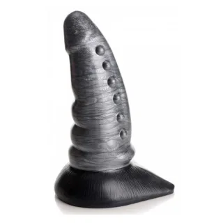 Dildo Beastly konisch mit Noppen Silikon Silber 17,8 cm