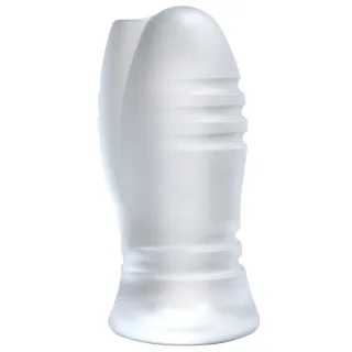 Masturbator OptiMALE Vibrating Stroker mit Massageperlen Weiß 12,2 x Ø 5,8 cm