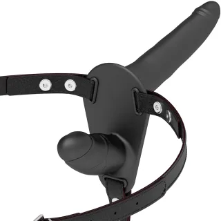 Strap-on Silicone Double Schwarz 15 cm