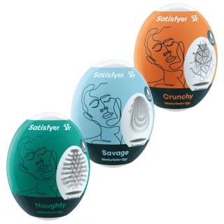 Masturbator Satisfyer Eggs Mix Naughty, Savage und Crunchy 3 Stück