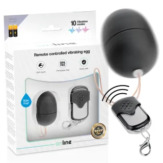 Vibro-Ei Online mit Fernbedienung Größe S Schwarz 5 x 3,4 cm