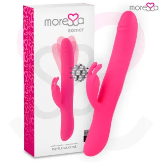 Rabbit-Vibrator Somer mit Rotation Pink 24 x 3,5 cm