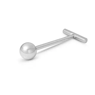 Massiver lustvoller Anal Plug aus Edelstahl, mit Handgriff, mit Kugel in verschiedene Durchmessern 35 mm