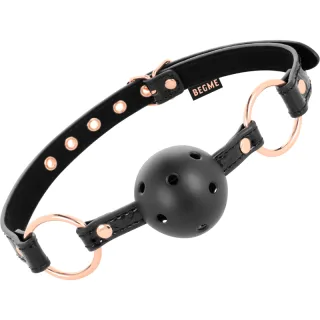 Ballknebel Begme Black Edition aus veganem Leder