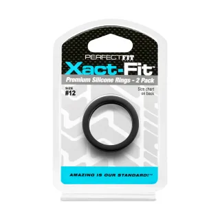 Penisring Xact-Fit 2er-Pack Schwarz 4,1 x Ø 12,8 cm