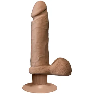 Realistischer Vibrator The Realistic Cock mit Hoden Karamell 16,5 x Ø 4,3 cm