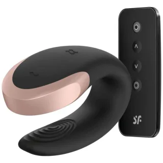 Paarvibrator Satisfyer Double Love mit Fernbedienung Schwarz