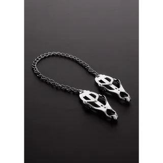 Nippelklemmen Clover mit Kette Silber 50 cm