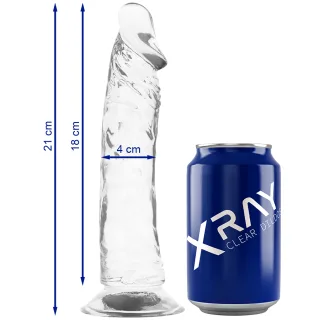 Realistischer Dildo Klarer Hahn Transparent 21 x 4 cm