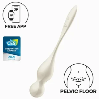Liebeskugeln Satisfyer Love Birds mit Vibration Weiß