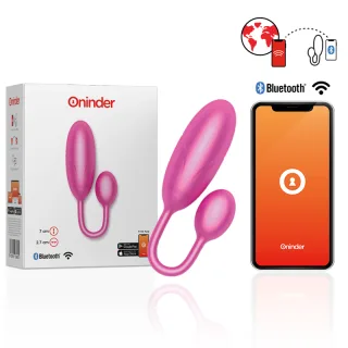 Vibro-Ei Oninder Denver doppelt mit App Rosa 7 x 2,7 cm
