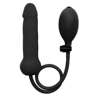 Dildo aufblasbar Silikon Schwarz 15,7 x Ø 5,5 cm