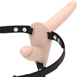 Strap-on Silicone Double Natur 15 cm
