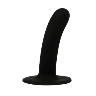 Analplug Ohmama aus Silikon schlank und gebogen Schwarz 11 cm