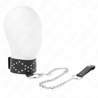 Fetisch-Toy KINK Halsband mit Nietenmuster Schwarz 43 x 5 cm
