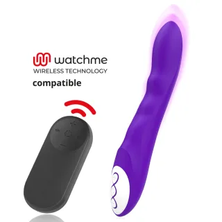 Vibrator Dante mit Watchme-Fernbedienung Lila 15 x 3,5 cm