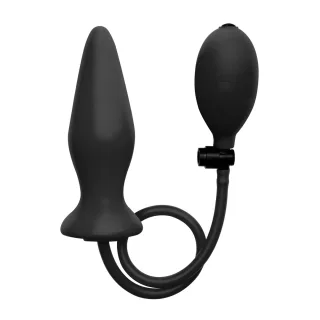 Analplug aufblasbar Silikon Schwarz 12,2 x Ø 5,2 cm