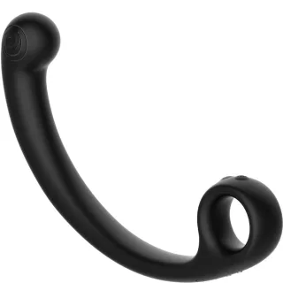 Vibrator Axi mit Ring und Schneckenkopf Schwarz
