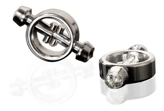 Magnetic Nipple Clamps magnetische Nippelklemmen mit Schmucksteinen Metal Wörx S...