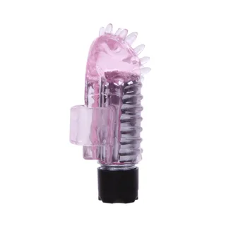 Vibrator Fingerhülle mit Rippen Transparent 7,5 x 3,6 cm